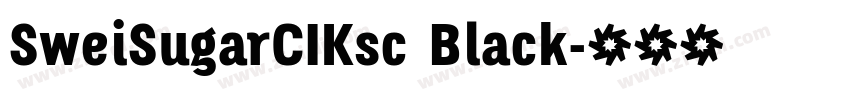 SweiSugarCIKsc Black字体转换